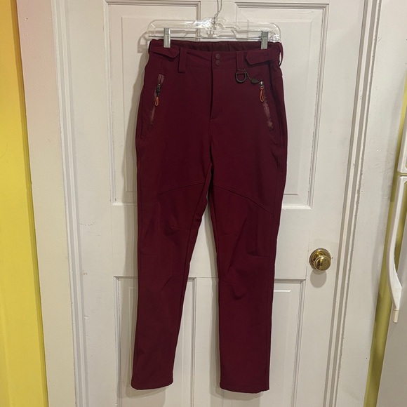 Free Soldier Pants Womens 29W 30L Wine Red Softshell Snow Fleece - Picture 2 of 6